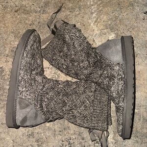 UGG Charcoal Knit Winter Boots